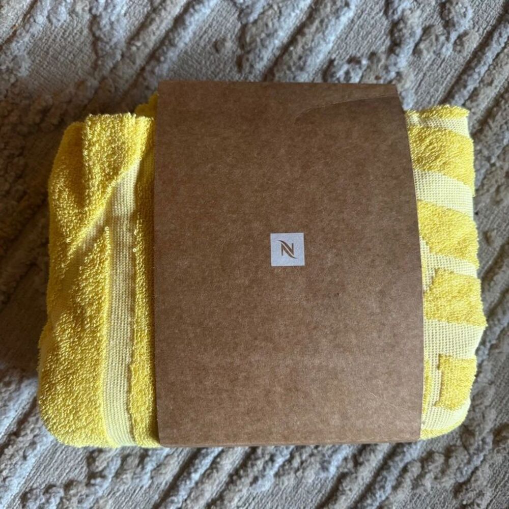NWT Nespresso Limited Edition Yuzu Yellow Summer 86 Beach Towel